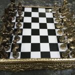 شطرنج رومیزی برنزی مدل کلاسیک