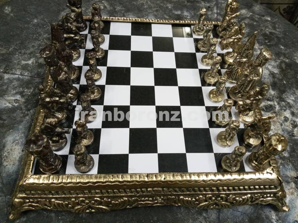 شطرنج رومیزی برنزی مدل کلاسیک